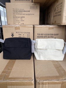 出口欧美三家白色帆布大容量带提手化妆包收纳包手提袋内胆整理包