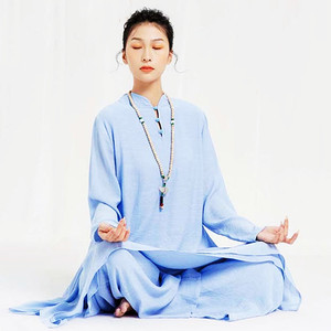 活力哈达冥想瑜伽舞蹈服装禅服套装女飘逸仙气中国风古典舞演出服