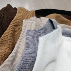 客户订单剩余 无缝一体柔软细腻黑白6色羊毛羊绒半高领针织打底衫