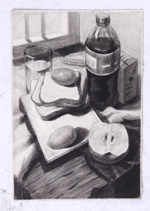 静物素描8k开设计素描素描静物画 素描作品临摹写生美术作品 范画