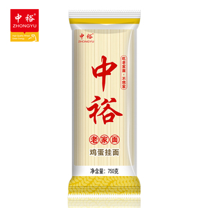 中裕袋装750g麦芯手擀风味鸡蛋挂面拌面煮面条早餐非偏远2件包邮