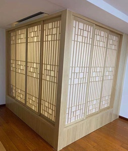 深圳香港澳门訂製日式趟门推拉门房间隔断柜间房客厅门原木门安装