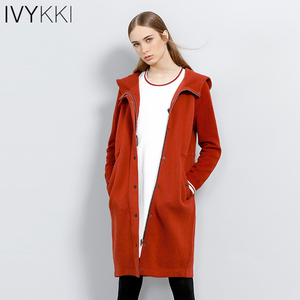 【99欢聚价】ivykki艾维2017秋季新款时尚女装连帽纯