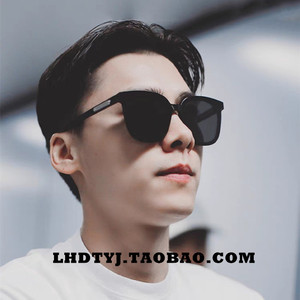 gm墨镜男frida网红同款方形框偏光太阳镜女潮大框圆脸v牌开车眼镜