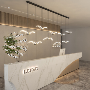 酒店前台吊灯轻奢长吊灯美容院商场超市收银台灯创意公司前台灯具