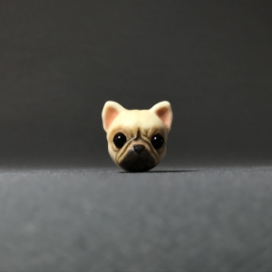 小法斗 萌宠头像 鹿角 猛犸 雕刻 挂件 吊坠 文玩 饰品 根付 定制