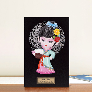 东方工意京剧脸谱摆件中国特色礼品送老外出国中国风手工艺品西施