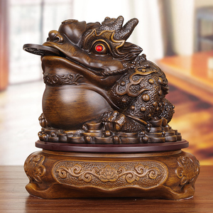 金蟾招财摆件三足金蟾蜍店铺收银台开业礼品客厅酒柜办公桌装饰品