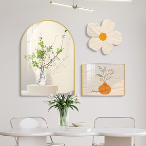 北欧ins餐厅装饰画现代简约饭厅挂画奶油风餐桌墙面装饰组合壁画