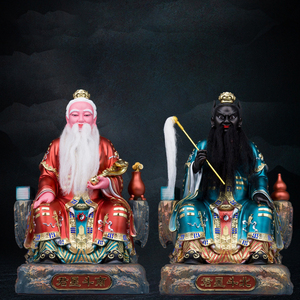 树脂南北斗星君神像金缕彩南斗星君北斗星君佛像中式客厅桌面摆件