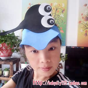 小蝌蚪头饰头套 找妈妈表演道具 儿童面具 成人幼儿园 万圣节