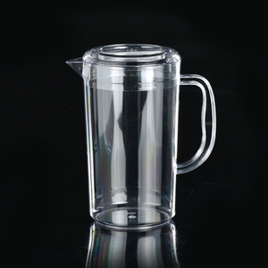 pc大容量饮料冷水壶带盖酒吧ktv创意塑料亚克力透明果汁扎壶2L