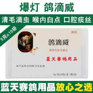 爆灯鸽药鸽滴威赛鸽毛滴虫念珠菌喉内白点信鸽毛滴虫净鸽子药大全