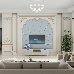 欧式大气3d立体石膏线墙纸8d仿罗马柱客厅卧室影视电视背景墙壁纸