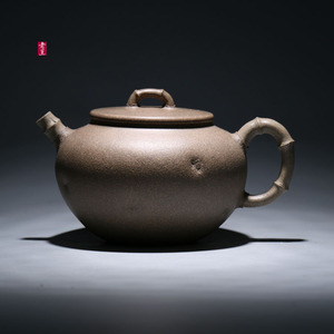 老王宜兴精品紫砂茶具虎兰堂李琴新款纯全手工素竹壶原矿段泥包邮