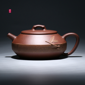 老王宜兴精品紫砂茶具虎兰堂王龙新款纯全手工竹韵壶原矿紫泥包邮