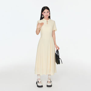 新中式连衣裙大码女装胖mm夏季中国风气质显瘦小众设计高级感裙子