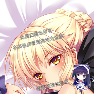 黑猫萌创社 圣杯战争fate saber 吾王 亚瑟王 双面 等身抱枕套