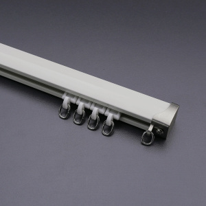 别墅高档坚美铝材铝合金窗帘轨道直轨窗帘滑轨单双轨导轨顶侧装