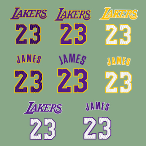 湖人队23号詹姆斯 多做篮球运动烫画贴个性休闲diy衣服潮牌