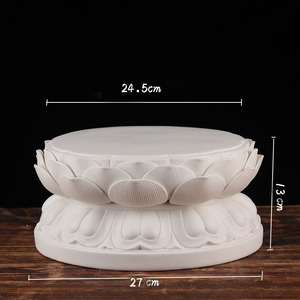 陶瓷莲花座 蚂蚁陶瓷观音莲花底座九品莲台供佛座新年家居摆件