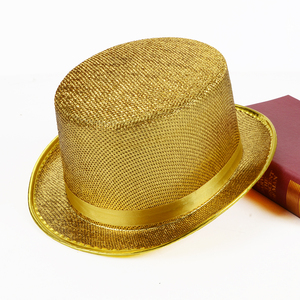 复古彩亮色高筒礼帽舞台表演出道具爵士绅士聚会男女通用小品帽子