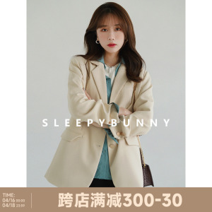 瞌睡兔镇店款！9W+复古廓形西装外套女2024年春秋休闲小个子西服