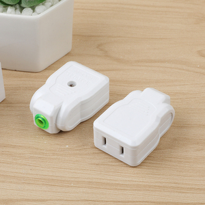 纯铜二孔母插对接监控安防电源配件多用公母插头多功能两孔母插座