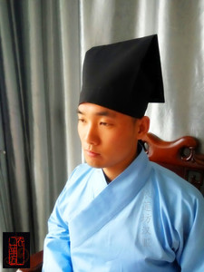 依莲坊汉服 汉服配饰男士首服 冠帽巾万字巾飘飘巾书生帽
