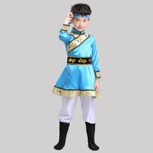 幼儿童少数民族衣服男童小孩男孩少儿蒙古族藏族舞蹈服装表演出服