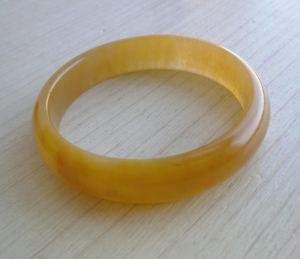 玉手镯金丝玉镯子天然a货真石头手链戈壁石镯新疆玉佩黄玉手环60