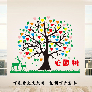 便利贴许愿墙愿望树寄语墙心愿树公司办公室学校教室布置墙面贴纸
