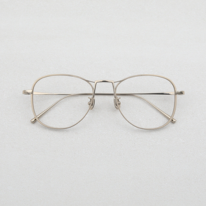 尖货重磅 高阶 设计师纯钛日本进口料浅金色眼镜框近视潮牌眼镜架