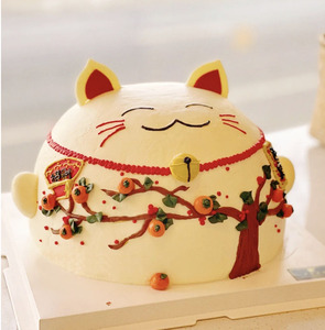 乔迁之喜开业大吉搬新家主题招财猫生日蛋糕成都同城配送