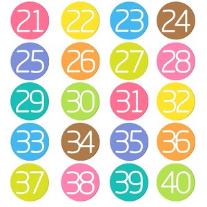 数字卡通贴纸不干胶臂贴彩色号码贴纸幼儿园活动编号地贴11人付款15