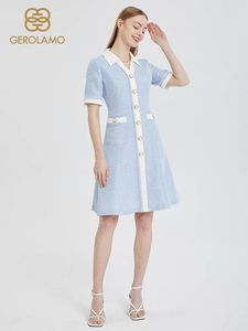 GLOPC2401K GEROLAMO连衣裙22款夏季小香风气质流苏修身不退换