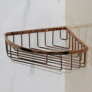 古典全铜转角置物架网篮收纳置物篮浴室卫生间三角架j826角篮清仓