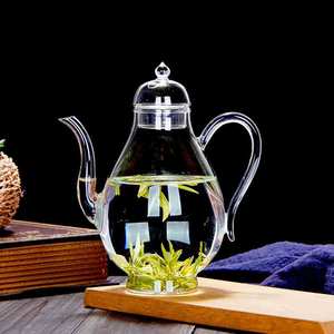 绿茶专用泡茶壶透明耐热玻璃过滤煮茶器家用电陶炉加热茶具套装