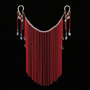 发饰儿童女汉服古装古风珠帘古代遮挡宫廷头饰超仙配饰面帘秀禾