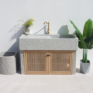 阳台石头洗衣池带搓板室外大理石水槽庭院花岗岩洗衣槽家用洗衣盆