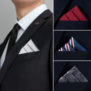 男士西装口袋巾小方巾西服胸巾正装男士衬衫手帕小丝巾白色胸口巾