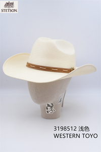 美国Stetson斯泰森毡帽遮阳防晒复古礼帽太阳帽休闲 草帽 牛仔帽