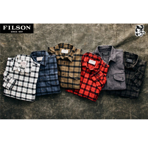 Filson重磅8oz法兰绒纯棉AlASKAN阿拉斯加工装复古美式格子衬衫