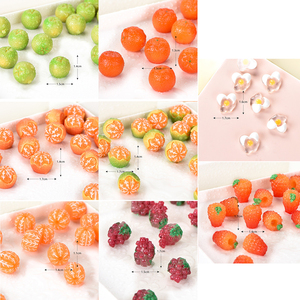 桔橙子碎鸡蛋树莓葡萄仿真小水果儿童田园微景观摆件烘焙蛋糕装扮