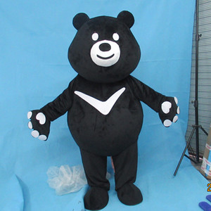 动漫玩偶小熊表演道具宣传行走黑熊头套演出卡通人偶布偶服装