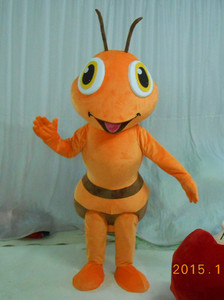 卡通定做来图角色扮演动漫小蚂蚁活动宣传橙色蚂蚁头套人偶服装衣
