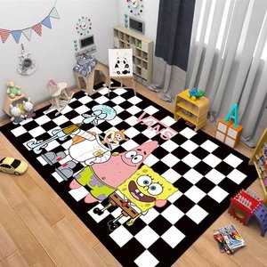 汪汪队卡通地毯儿童房卧室满铺长方形动漫游戏垫可爱爬行垫可机洗