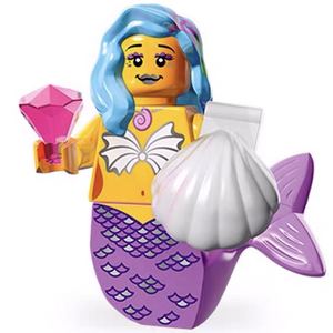 lego 正品乐高71004人仔抽抽乐 大电影#16 美人鱼皇后 贝壳 钻石
