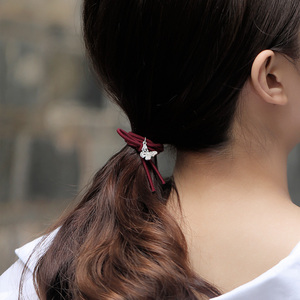 新品送女友蝴蝶2021发绳头银小马尾2021年新p款发圈扎头高皮筋绑