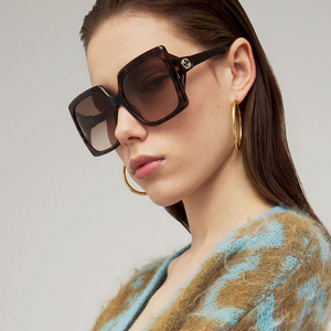 正品代购新款网红人字时尚大框Gucci古驰GG0876SA太阳眼镜女墨镜